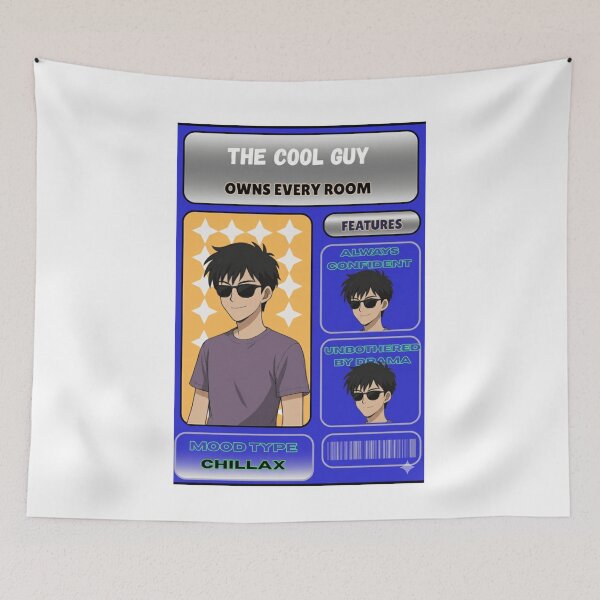 Item preview, Cool Anime Guy Card – Chillax Mood Aesthetic designed and sold by SoulFlex.