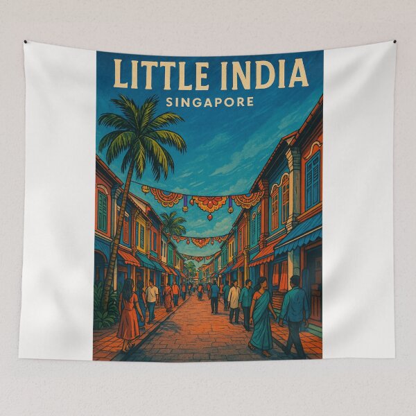 Item preview, Little India Singapore Festive Street Scene designed and sold by Places On Earth.