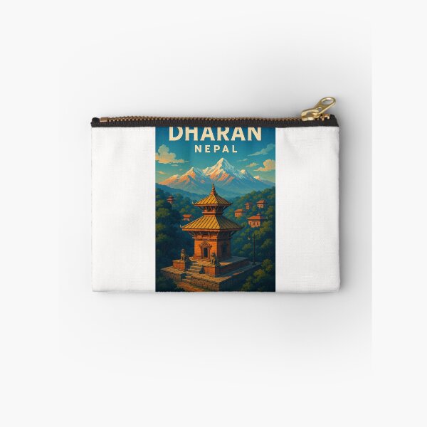 Item preview, Dharan Nepal Pagoda Temple and Himalayas View designed and sold by Places On Earth.