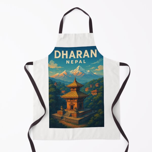 Item preview, Dharan Nepal Pagoda Temple and Himalayas View designed and sold by Places On Earth.