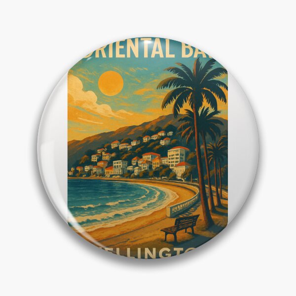 Item preview, Oriental Bay Wellington New Zealand Coastal View designed and sold by Places On Earth.