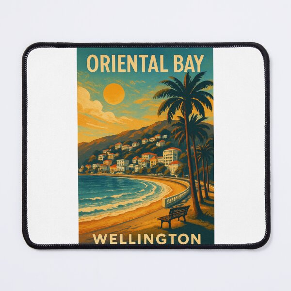 Item preview, Oriental Bay Wellington New Zealand Coastal View designed and sold by Places On Earth.