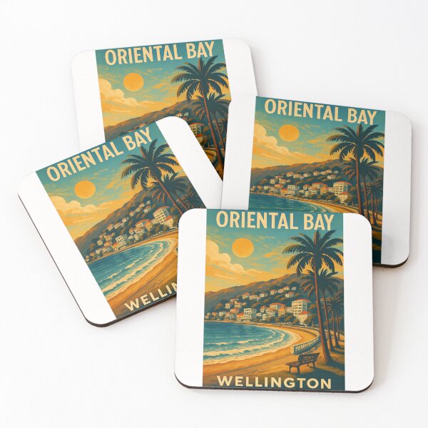 Item preview, Oriental Bay Wellington New Zealand Coastal View designed and sold by Places On Earth.