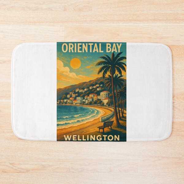 Item preview, Oriental Bay Wellington New Zealand Coastal View designed and sold by Places On Earth.