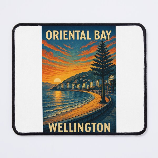 Item preview, Oriental Bay Sunset Skyline Wellington New Zealand designed and sold by Places On Earth.