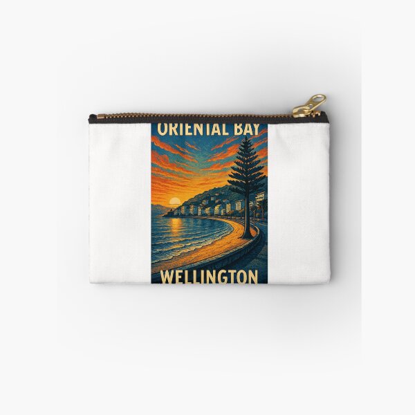 Item preview, Oriental Bay Sunset Skyline Wellington New Zealand designed and sold by Places On Earth.