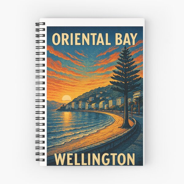 Item preview, Oriental Bay Sunset Skyline Wellington New Zealand designed and sold by Places On Earth.