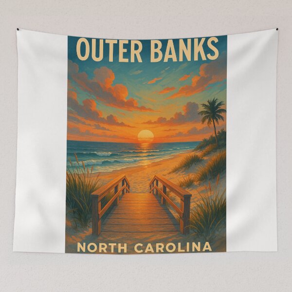 Item preview, Outer Banks North Carolina Sunset Beach Path designed and sold by Places On Earth.