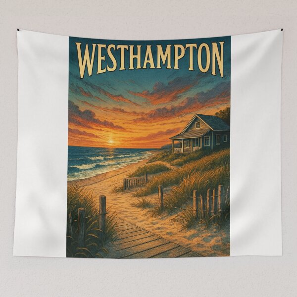 Item preview, Westhampton New York Sunset Beachfront Scene designed and sold by Places On Earth.