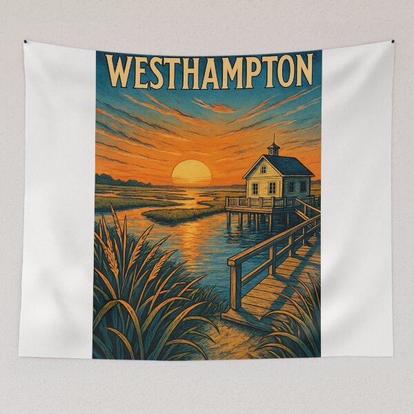 Item preview, Westhampton New York Salt Marsh Sunset View designed and sold by Places On Earth.