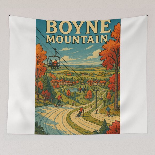 Item preview, Boyne Mountain Michigan Ski Slopes and Chairlifts designed and sold by Places On Earth.