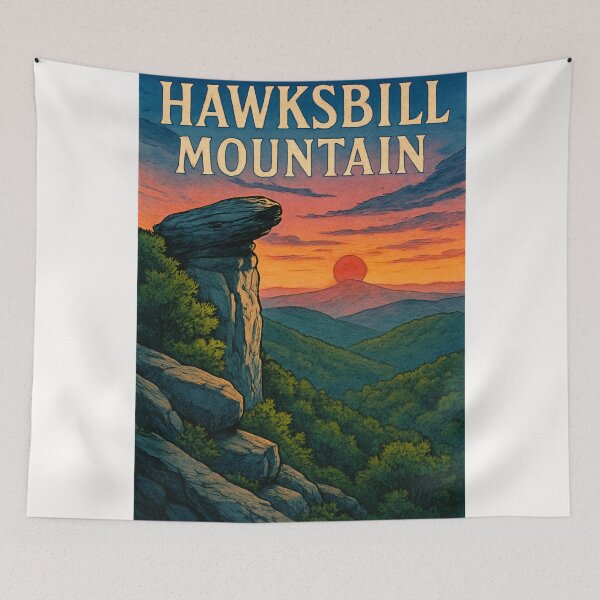 Item preview, Hawksbill Mountain Linville Gorge Sunset View designed and sold by Places On Earth.