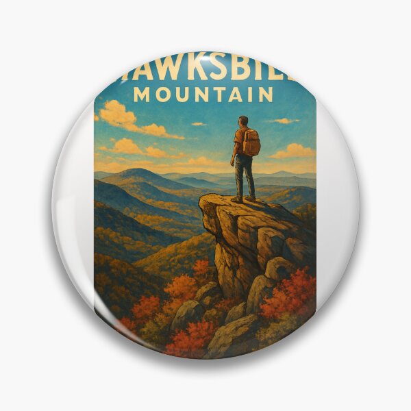 Artikelvorschau, Hawksbill Mountain North Carolina Wanderer Aussichtspunkt entworfen und verkauft von Places On Earth.