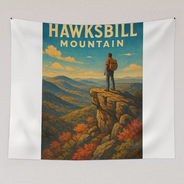 Item preview, Hawksbill Mountain North Carolina Hiker Viewpoint designed and sold by Places On Earth.