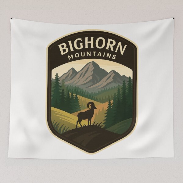 Item preview, Bighorn Mountains Wyoming Ram Silhouette Scene designed and sold by Places On Earth.