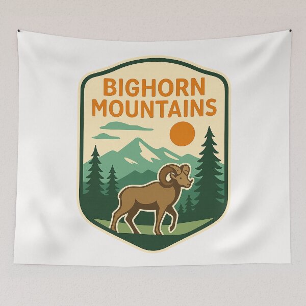 Item preview, Bighorn Mountains Wyoming Ram and Pines View designed and sold by Places On Earth.