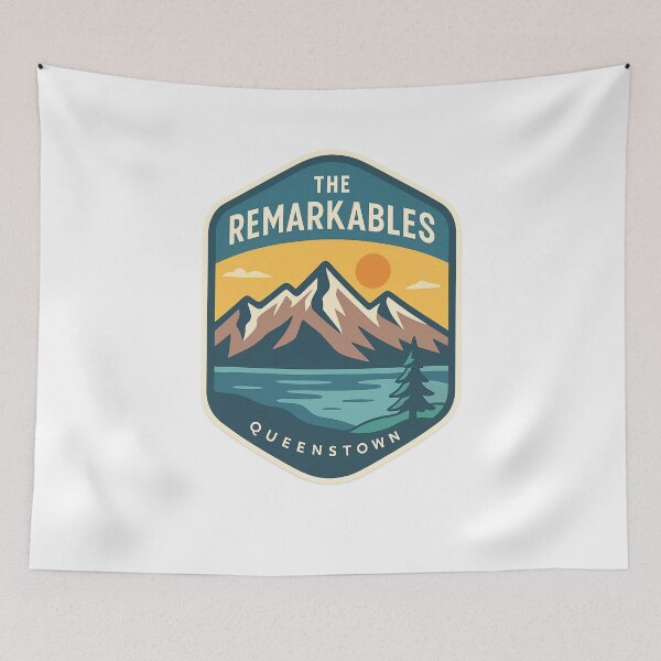 Item preview, The Remarkables Mountain Range Queenstown Badge designed and sold by Aryabek.
