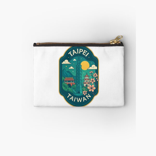 Item preview, Taipei 101 and Temples Scenic Taiwan Badge designed and sold by Aryabek.