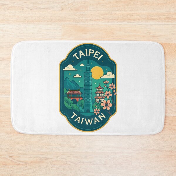Item preview, Taipei 101 and Temples Scenic Taiwan Badge designed and sold by Aryabek.