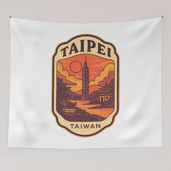 Item preview, Taipei 101 Sunset Scene with Pagodas in Taiwan designed and sold by Aryabek.
