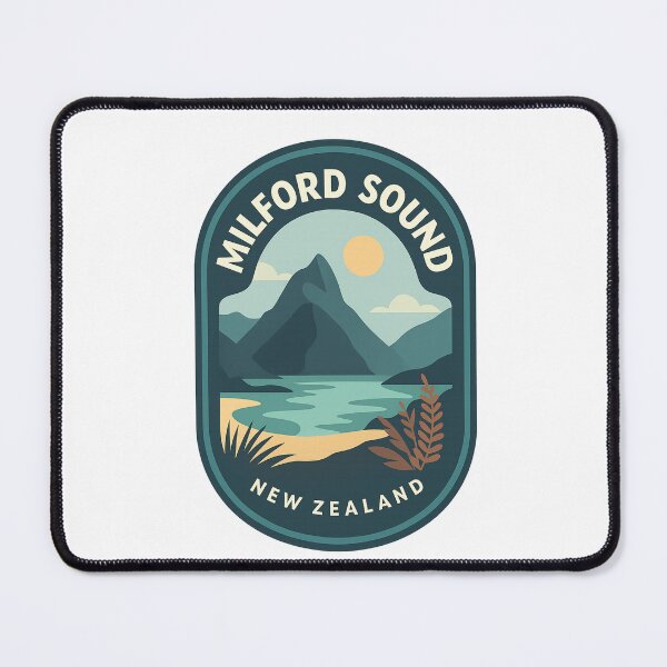 Item preview, Milford Sound Scenic Fjord New Zealand Badge designed and sold by Aryabek.