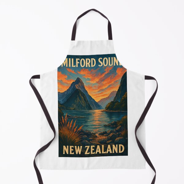 Item preview, Sunset at Milford Sound Fiordland South Island designed and sold by Aryabek.