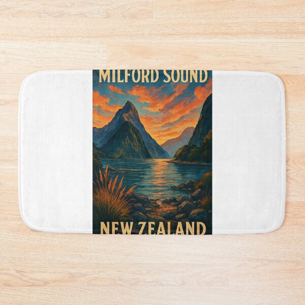 Item preview, Sunset at Milford Sound Fiordland South Island designed and sold by Aryabek.