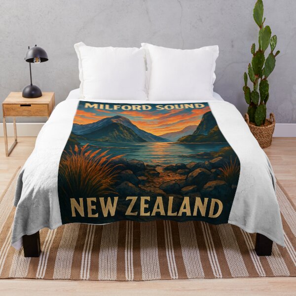 Item preview, Sunset at Milford Sound Fiordland South Island designed and sold by Aryabek.