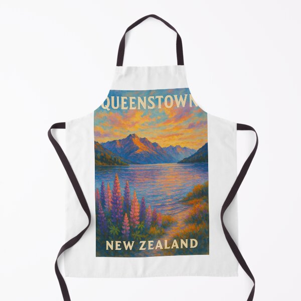 Item preview, Queenstown Lupins at Sunset with Lake Wakatipu designed and sold by Aryabek.