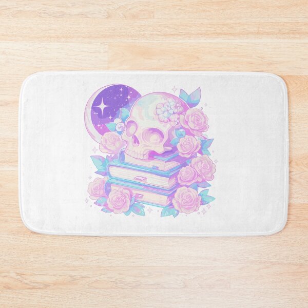 Item preview, pastel books and skull designed and sold by craftyaliens.