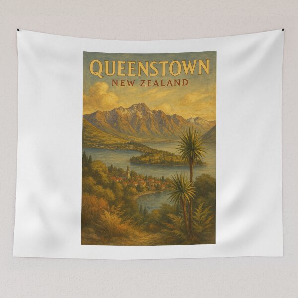 Item preview, Queenstown Panorama with Lake Wakatipu and The Remarkables designed and sold by Aryabek.