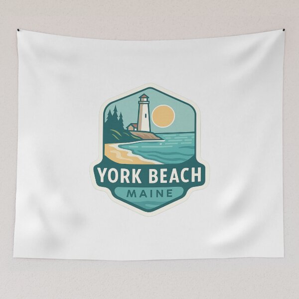 Item preview, York Beach Maine Lighthouse Coastline Scene designed and sold by Aryabek.