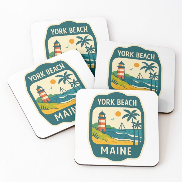 Item preview, Colorful York Beach Maine Scene with Lighthouse and Ocean designed and sold by Aryabek.