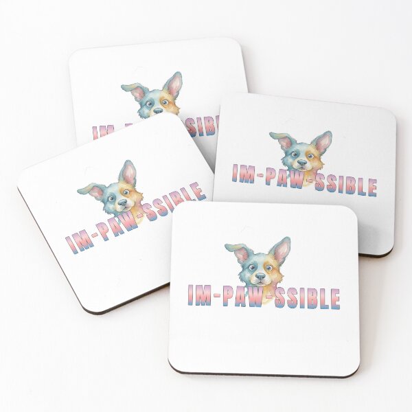 Item preview, IM-PAW-SSIBLE- Cute pun animal Design designed and sold by Dreamline Studio.