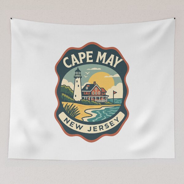 Item preview, Cape May New Jersey Historic Lighthouse and Shoreline designed and sold by Aryabek.
