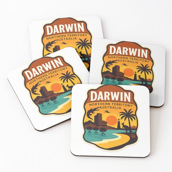 Item preview, Darwin Australia Urban Coastline with Crocodile and Sunset designed and sold by Aryabek.