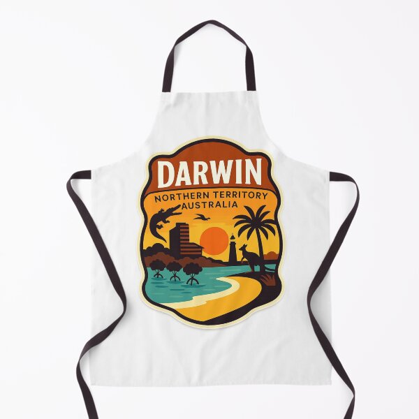 Item preview, Darwin Australia Urban Coastline with Crocodile and Sunset designed and sold by Aryabek.