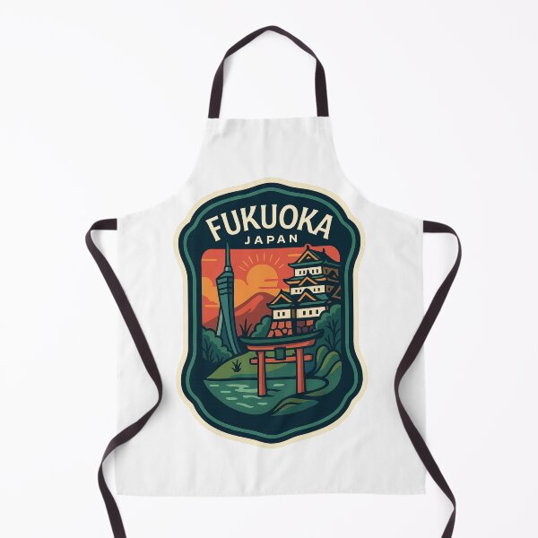 Item preview, Fukuoka Japan Castle View with Torii and Mountains designed and sold by Aryabek.