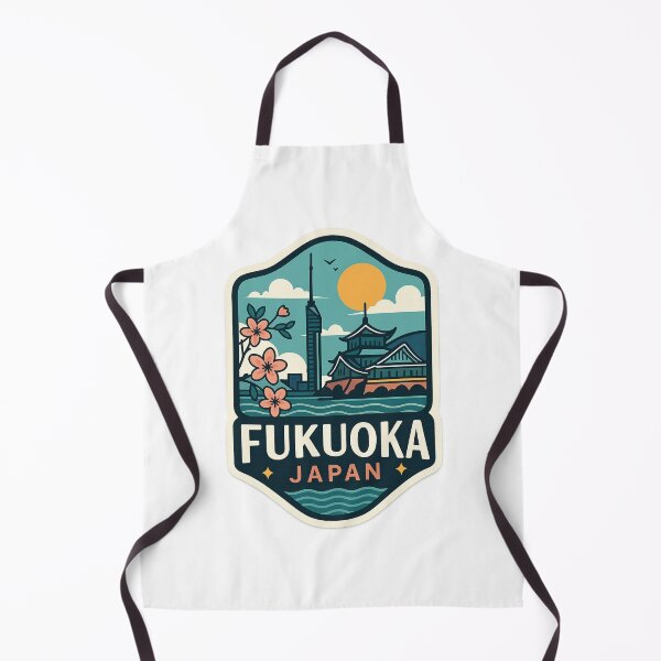 Item preview, Fukuoka Japan Skyline with Sakura and Coastal Views designed and sold by Aryabek.