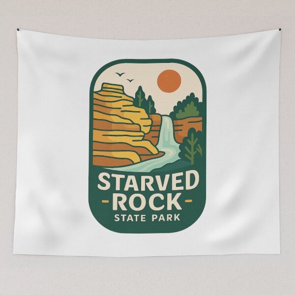 Item preview, Starved Rock State Park Waterfall and Canyons Illinois designed and sold by Aryabek.