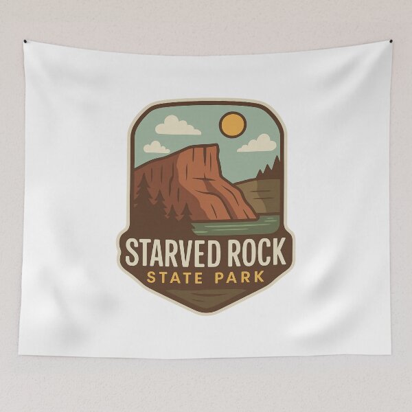 Item preview, Canyon Cliffs at Starved Rock State Park Illinois River designed and sold by Aryabek.