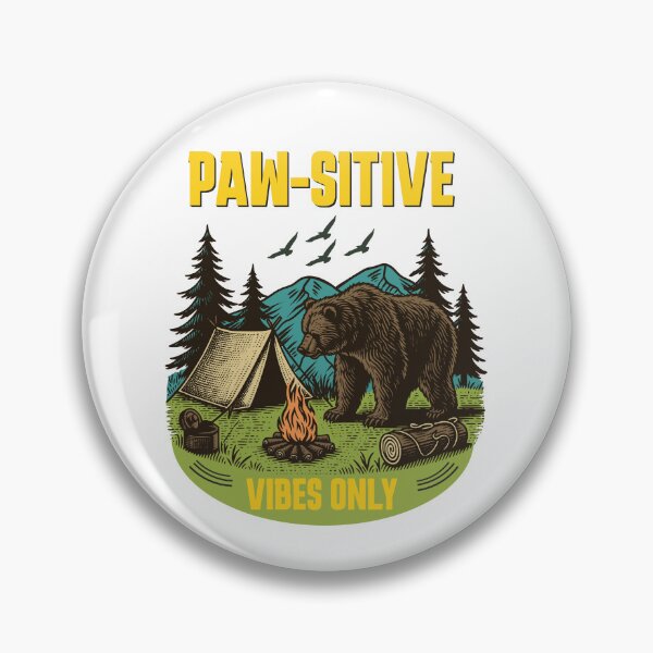 Item preview, Paw-Sitive Vibes Only Bear  designed and sold by freshwear design.