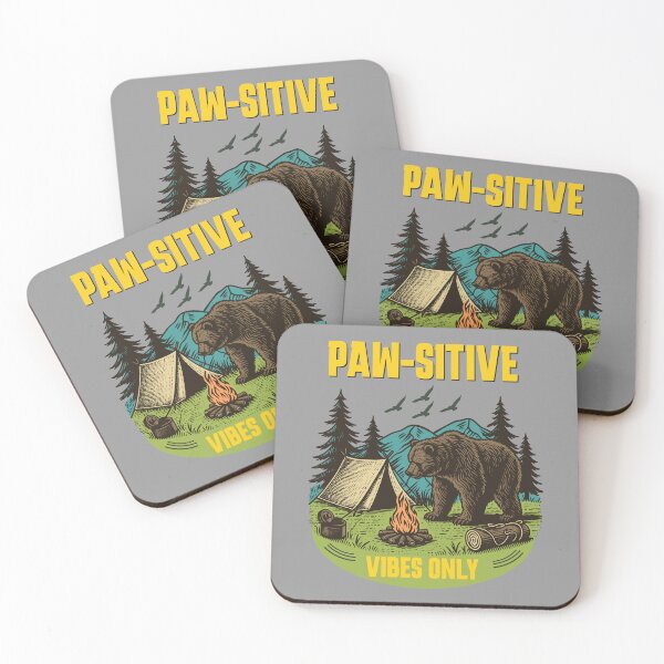 Item preview, Paw-Sitive Vibes Only Bear  designed and sold by freshwear design.