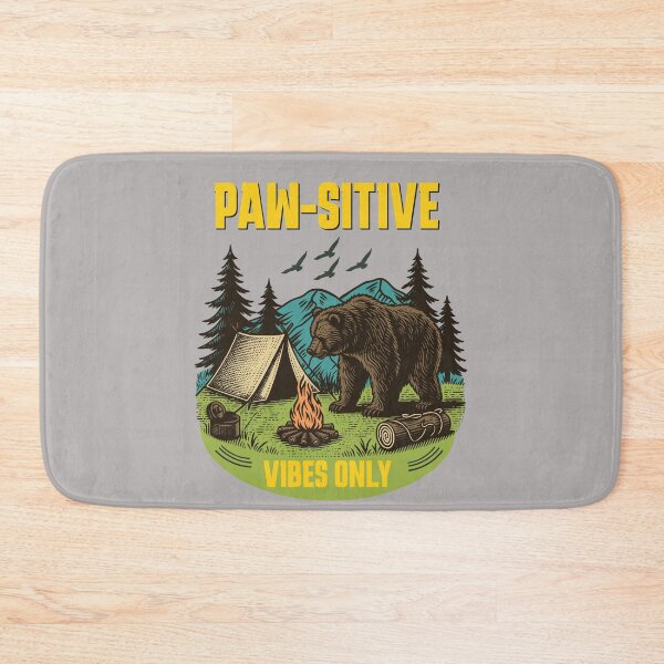 Item preview, Paw-Sitive Vibes Only Bear  designed and sold by freshwear design.
