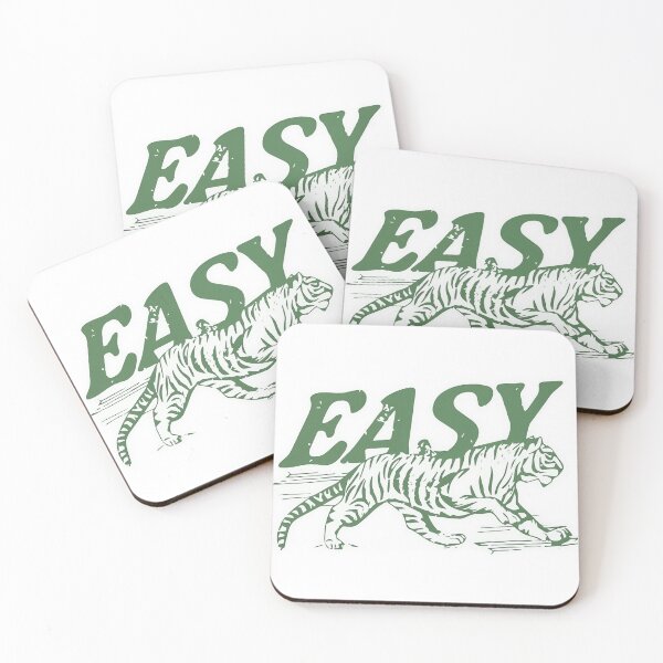 Item preview, Easy Tiger Retro Typography Illustration - Green designed and sold by SaltedBeachPaperie.