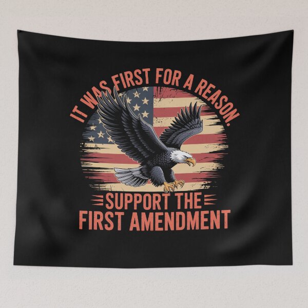 Item preview, It Was First for a Reason – Support the First Amendment Design designed and sold by GiftedExplorer.