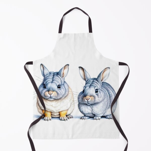 Item preview, Two cute baby rabbits on a white background in the style of a vi designed and sold by LanaGustavsson.