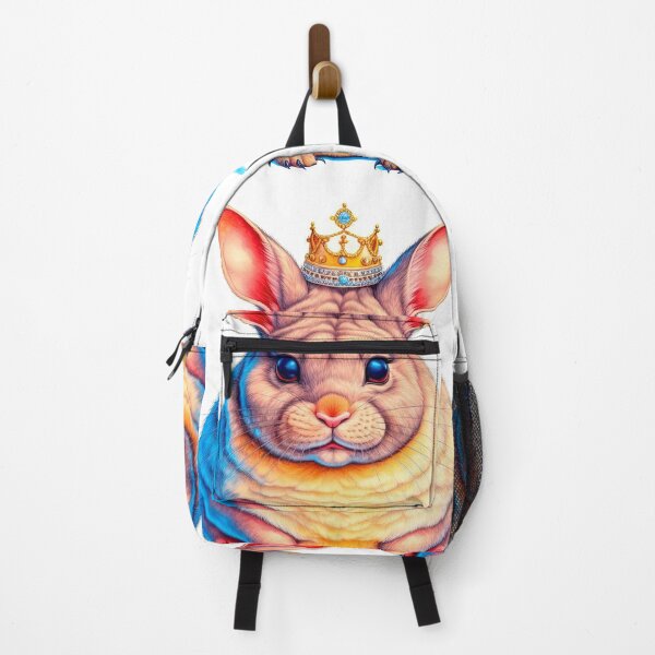 Item preview, Cute beige chinchilla wearing a crown designed and sold by LanaGustavsson.