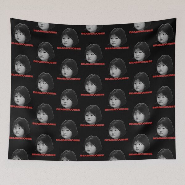 Item preview, Baby Beabadoobee Black And White Photo With Red Text designed and sold by CaptainQuirkNZ.