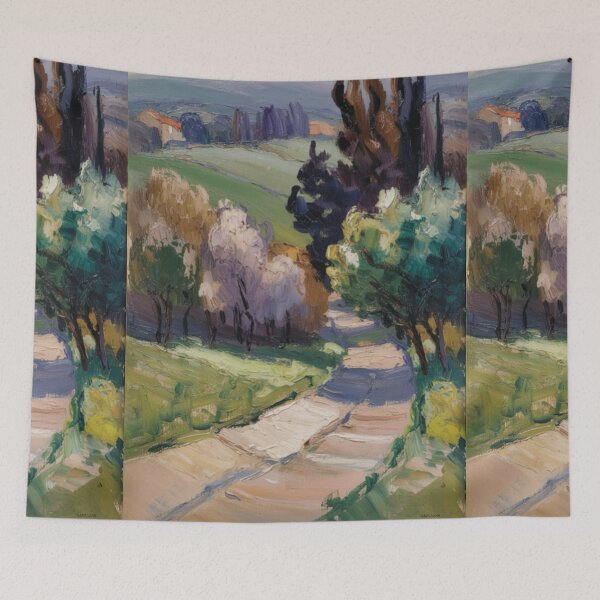 Item preview, French Landscape Pathway| Impressionist Vibrant Painting  designed and sold by CARRAANN.